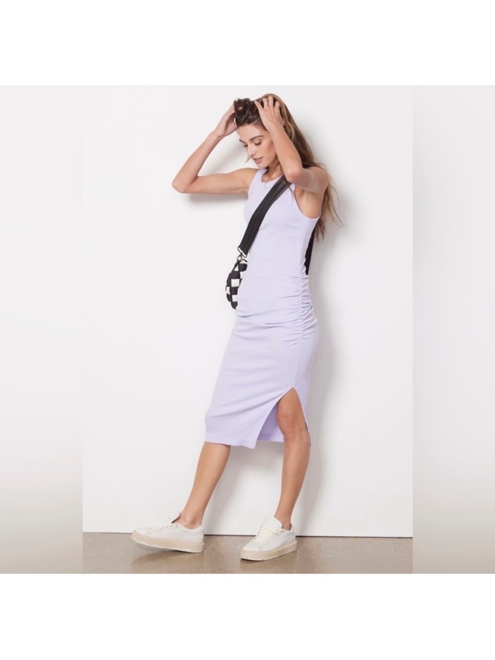 Michael Stars Lavender Crewneck Wren Dress
